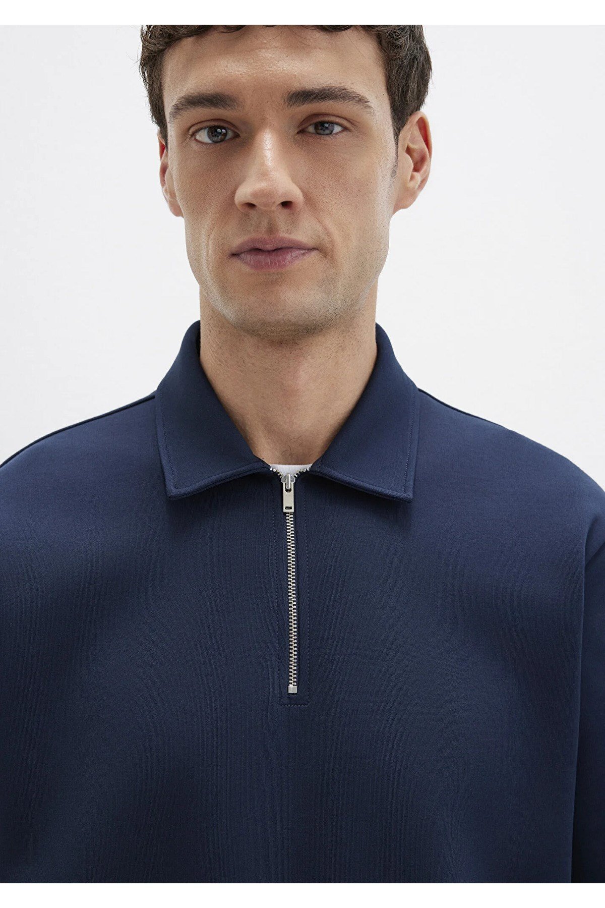 MAVİ ERKEK HALF ZIP SWEATSHIRT Safir Lacivert 0S10382-80872