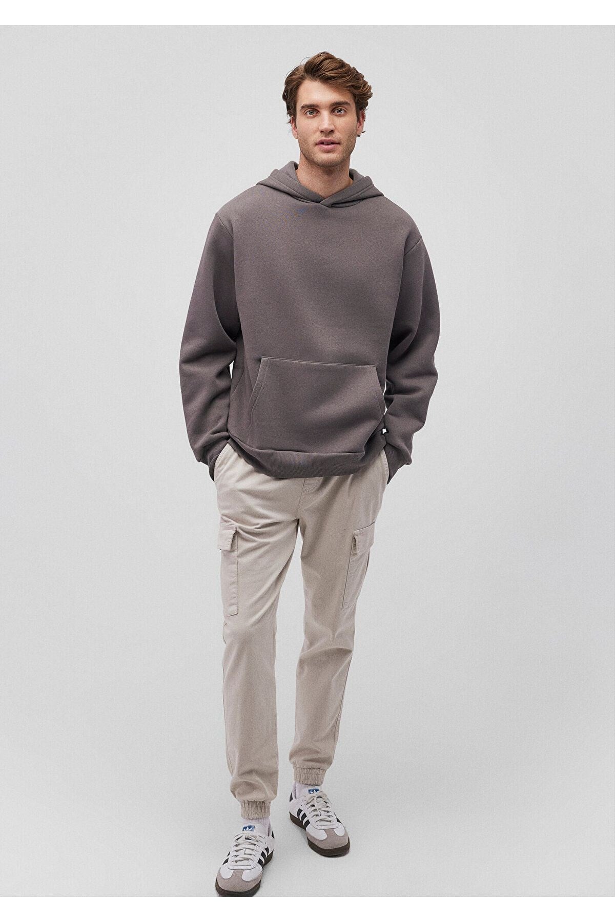 MAVİ ERKEK KAPÜŞONLU SWEATSHIRT Gri 0S10275-70096