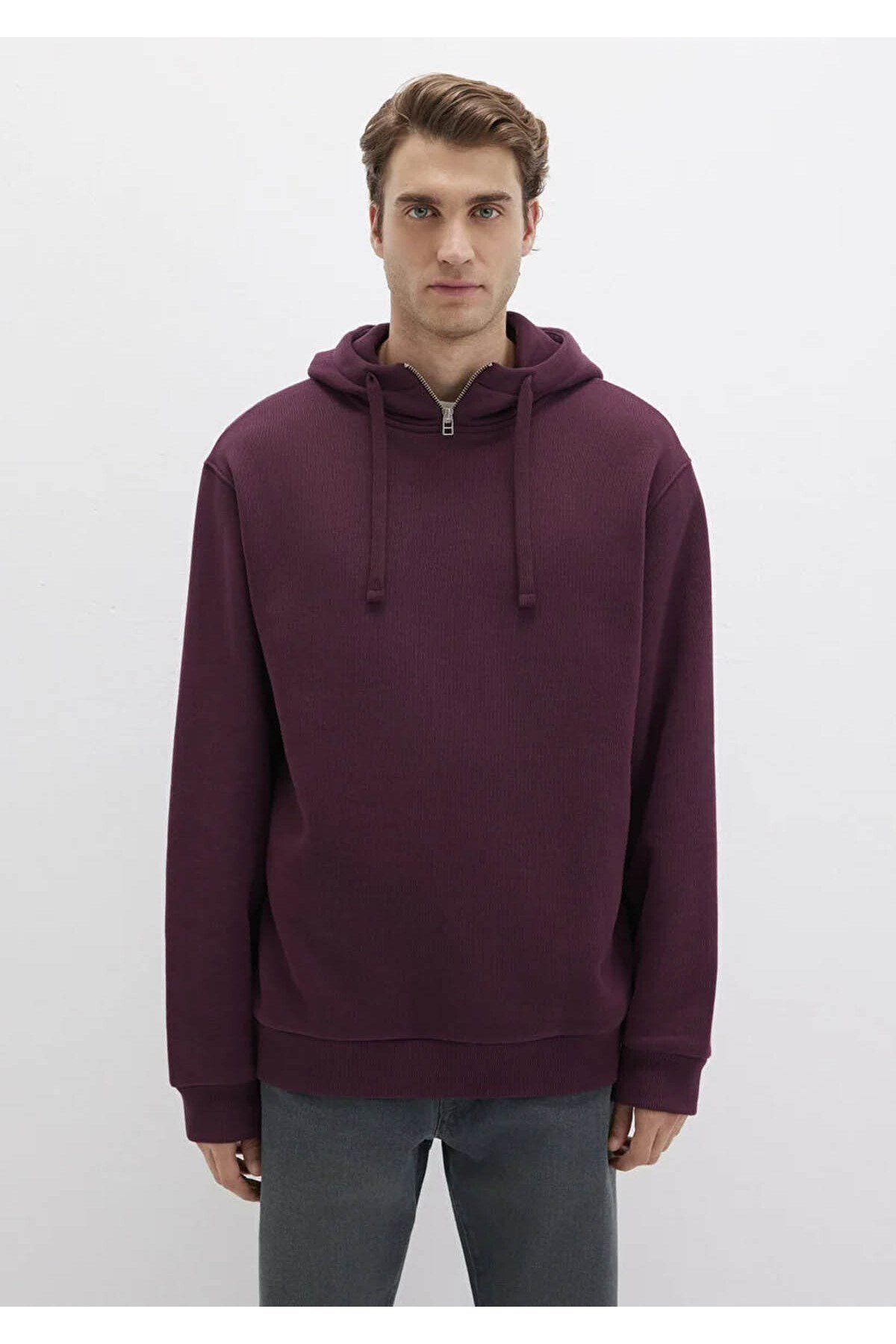 MAVİ ERKEK KAPÜŞONLU SWEATSHIRT Şarap Bordo 0S10473-70434