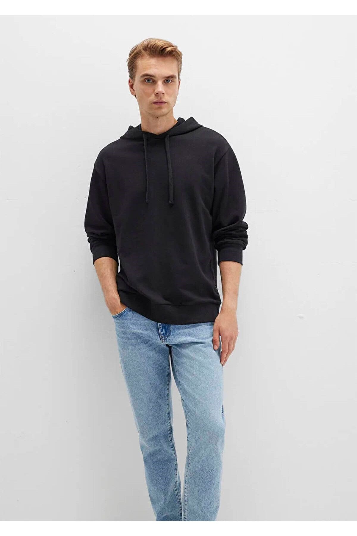 MAVİ ERKEK KAPÜŞONLU SWEATSHIRT Siyah 0S10417-900