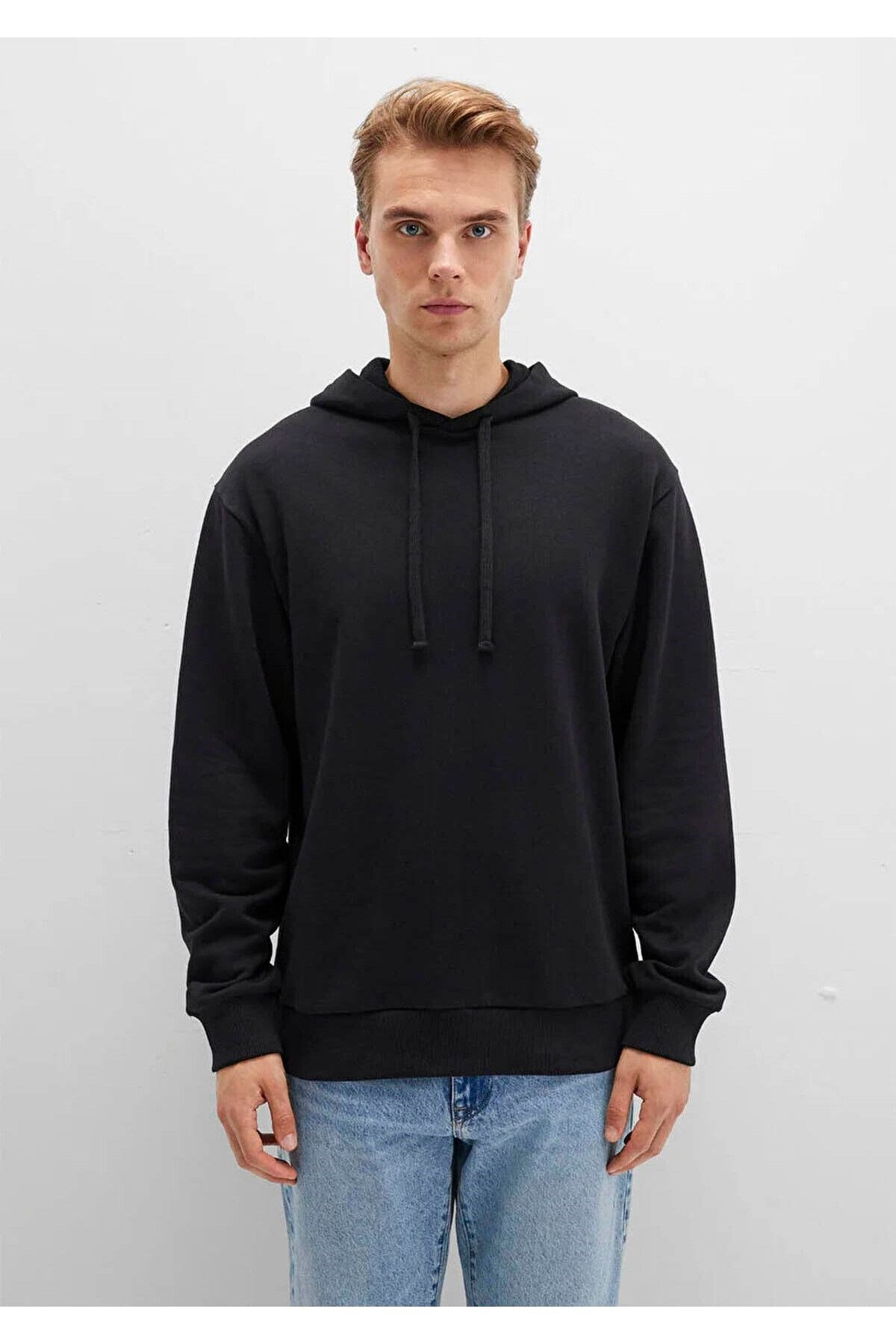 MAVİ ERKEK KAPÜŞONLU SWEATSHIRT Siyah 0S10417-900