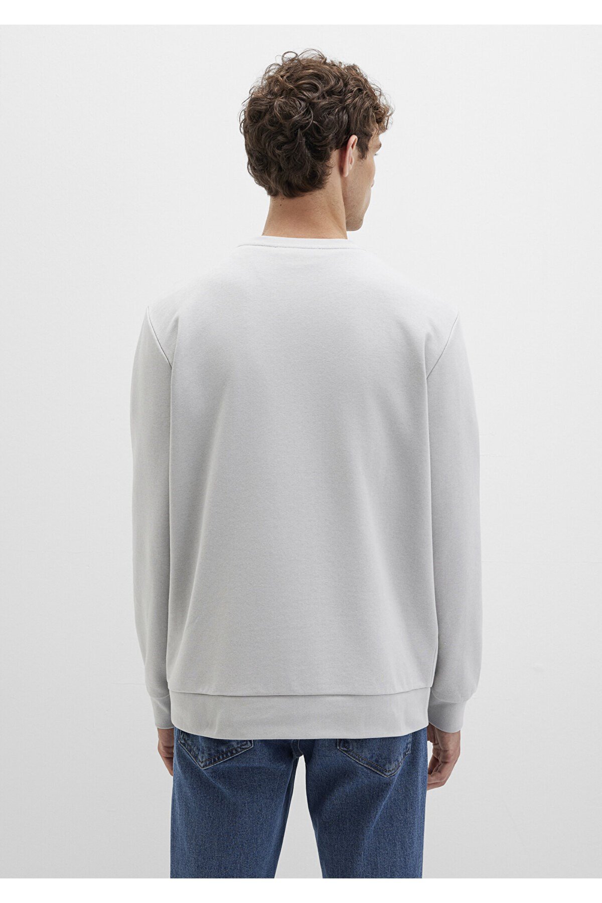 MAVİ ERKEK MAVİ BASKILI SWEATSHIRT Açık Gri 0S10402-70075