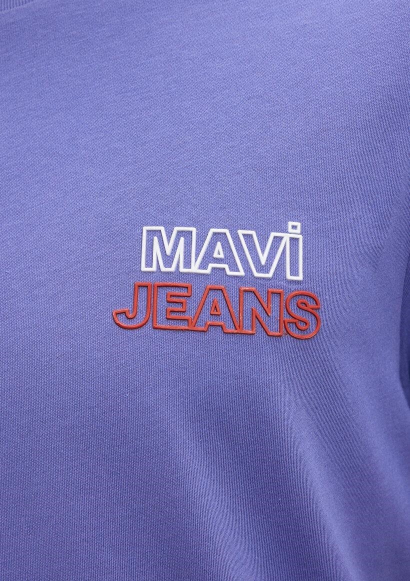 MAVİ ERKEK MAVİ BASKILI TİŞÖRT   Koyu Eflatun 066841-34637