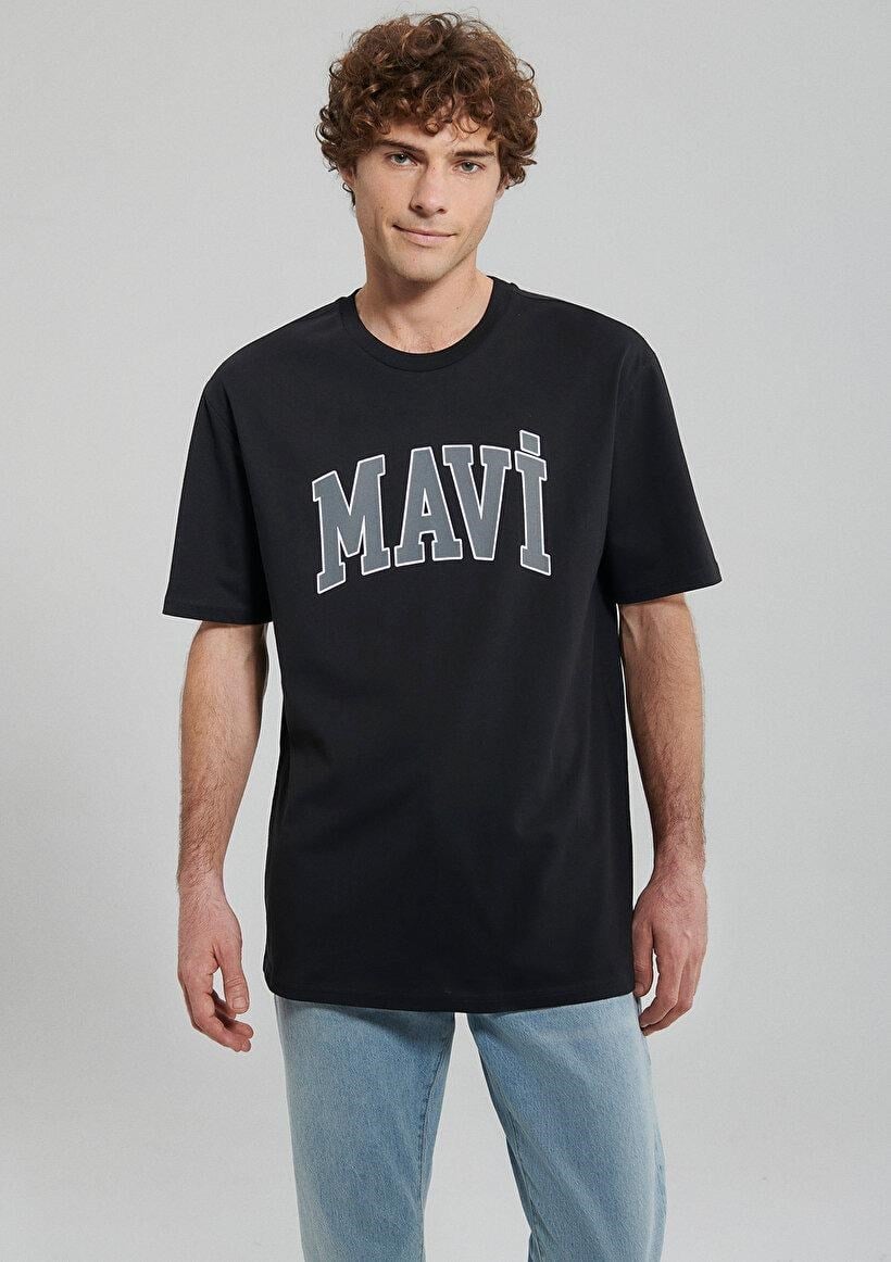 MAVİ ERKEK MAVİ LOGO TİŞÖRT Siyah 0611711-900