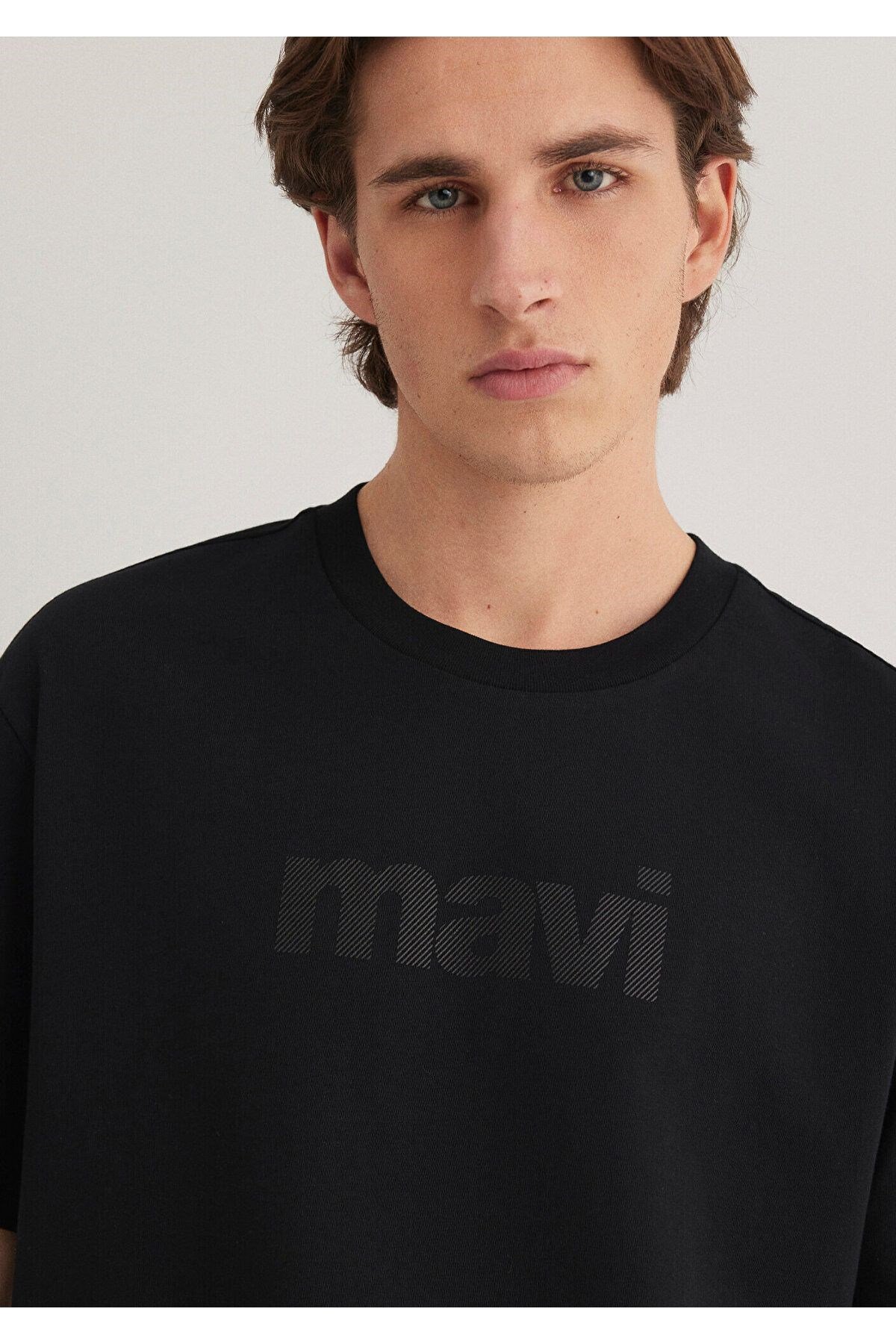 MAVİ ERKEK MAVİ LOGO TİŞÖRT Siyah 0611807-900