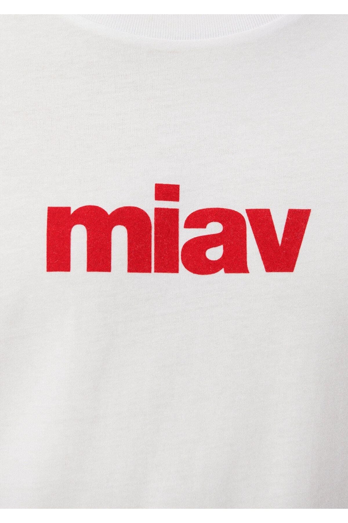 MAVİ ERKEK MİAV BASKILI TİŞÖRT BEYAZ 067153-622