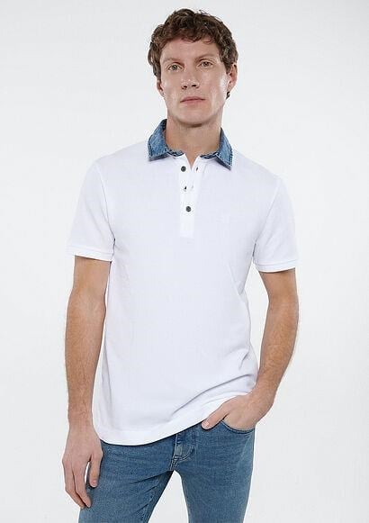 MAVİ ERKEK POLO TİŞÖRT Beyaz 062685-27879
