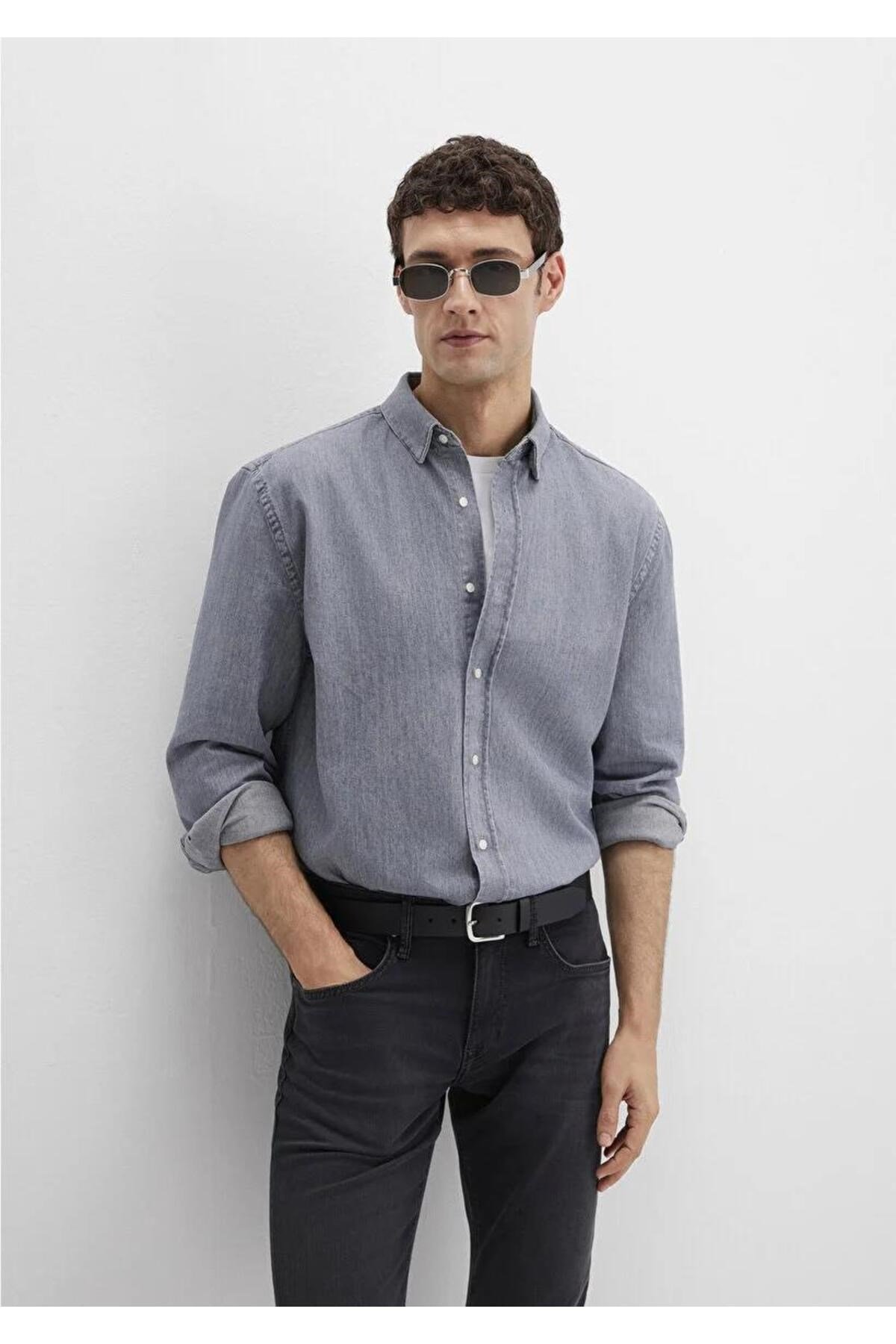 MAVİ ERKEK UZUN KOL GÖMLEK Grey Indigo 0211765-89892