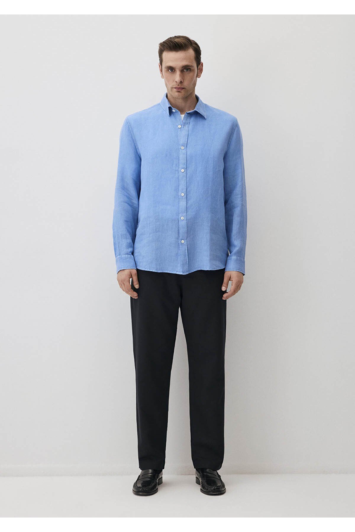 MAVİ ERKEK UZUN KOL GÖMLEK Soft Chambray 0211496-89517