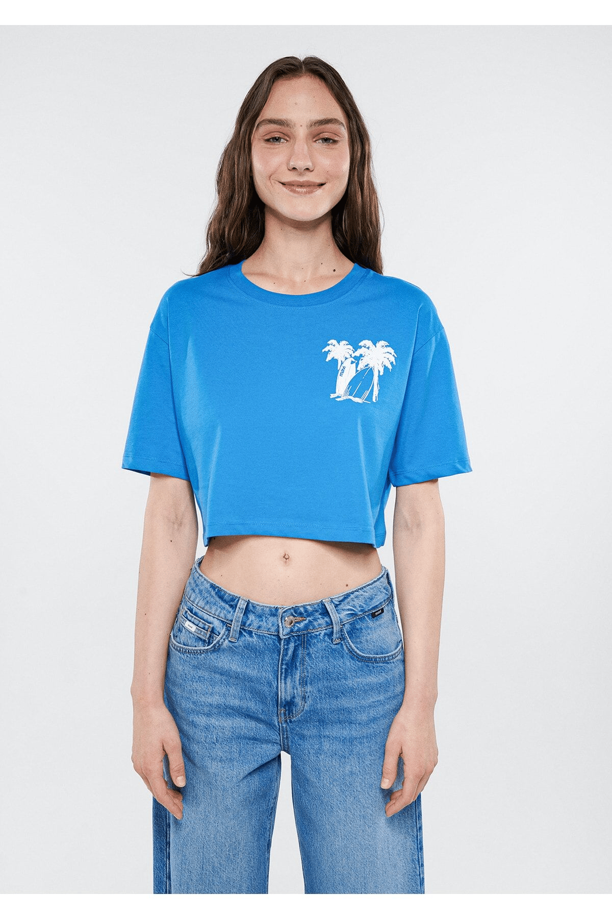 MAVİ KADIN ALOHA CROP Çan Çiçeği Mavisi 1611500-70876