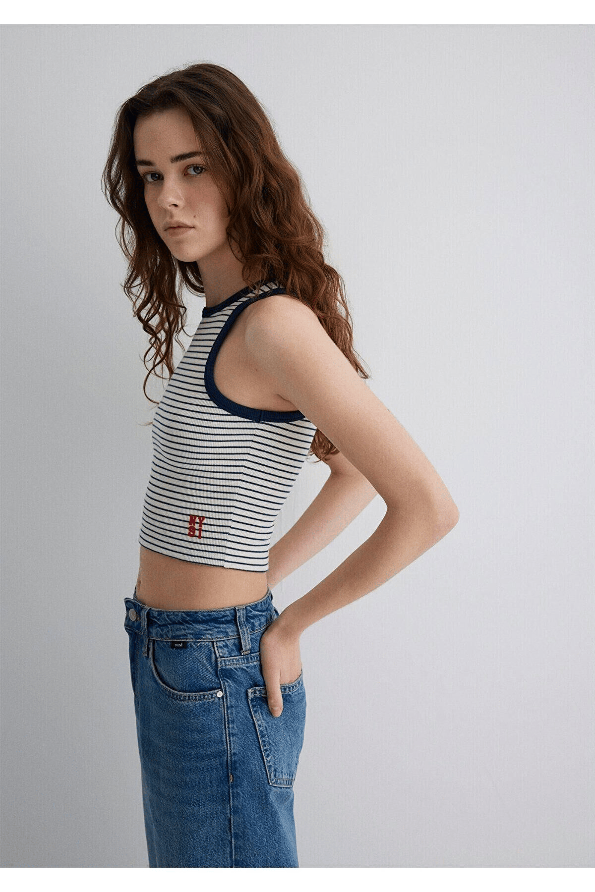 MAVİ KADIN ASKILI MODELLİ PENYE Outher Space Stripe 1613089-89811