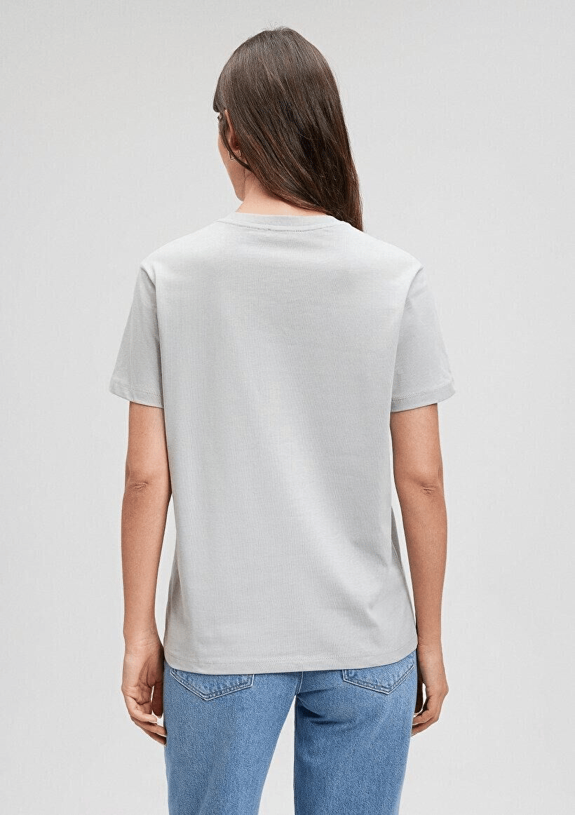 MAVİ KADIN BASIC SHORT SLEEVE TEE Açık Gri 1600965-70075