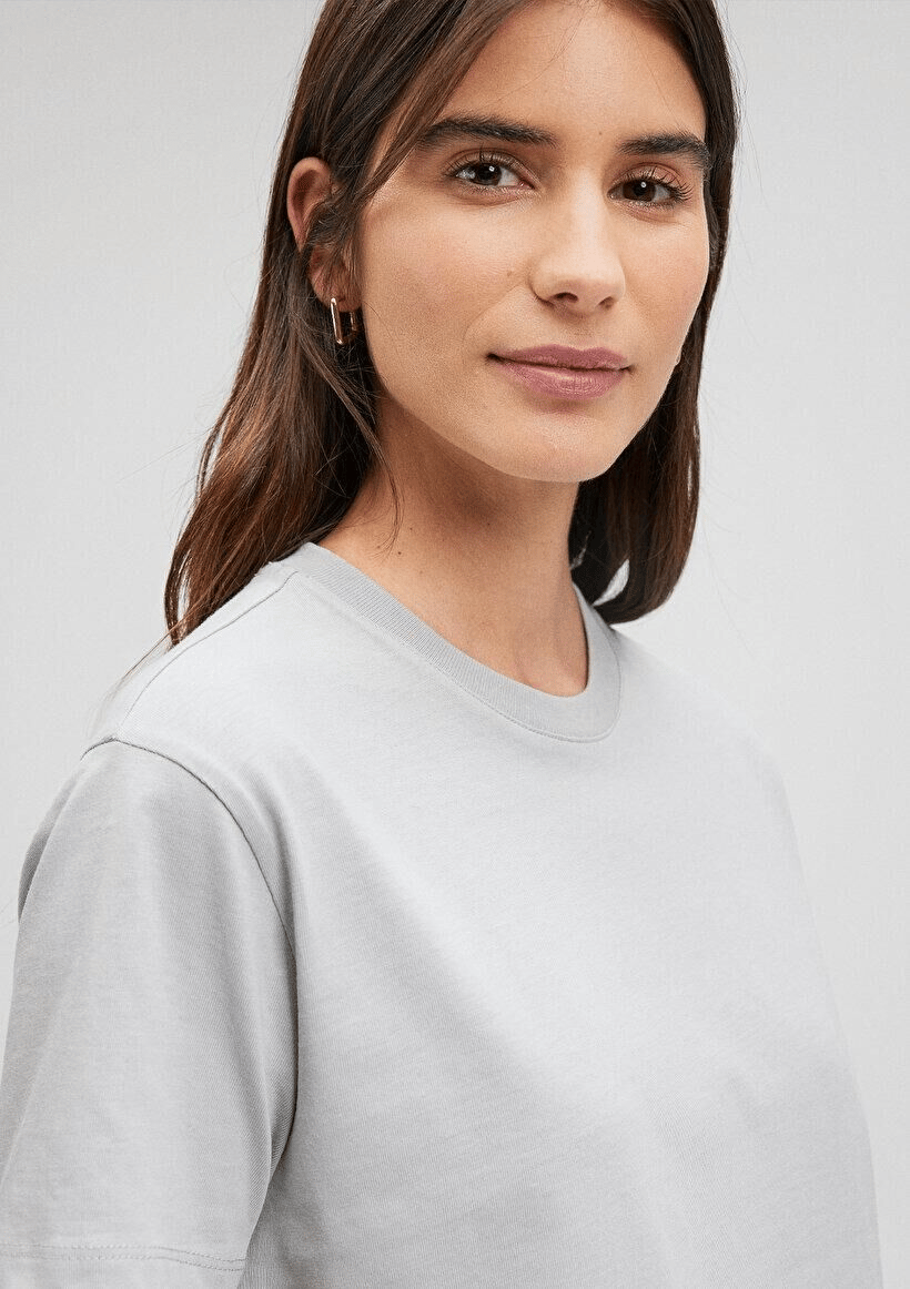 MAVİ KADIN BASIC SHORT SLEEVE TEE Açık Gri 1600965-70075