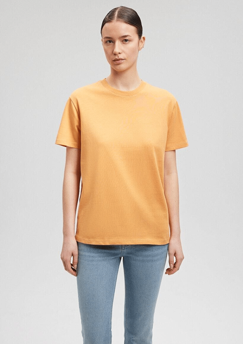 MAVİ KADIN BASIC SHORT SLEEVE TEE Apricot Tan 1600965-71405
