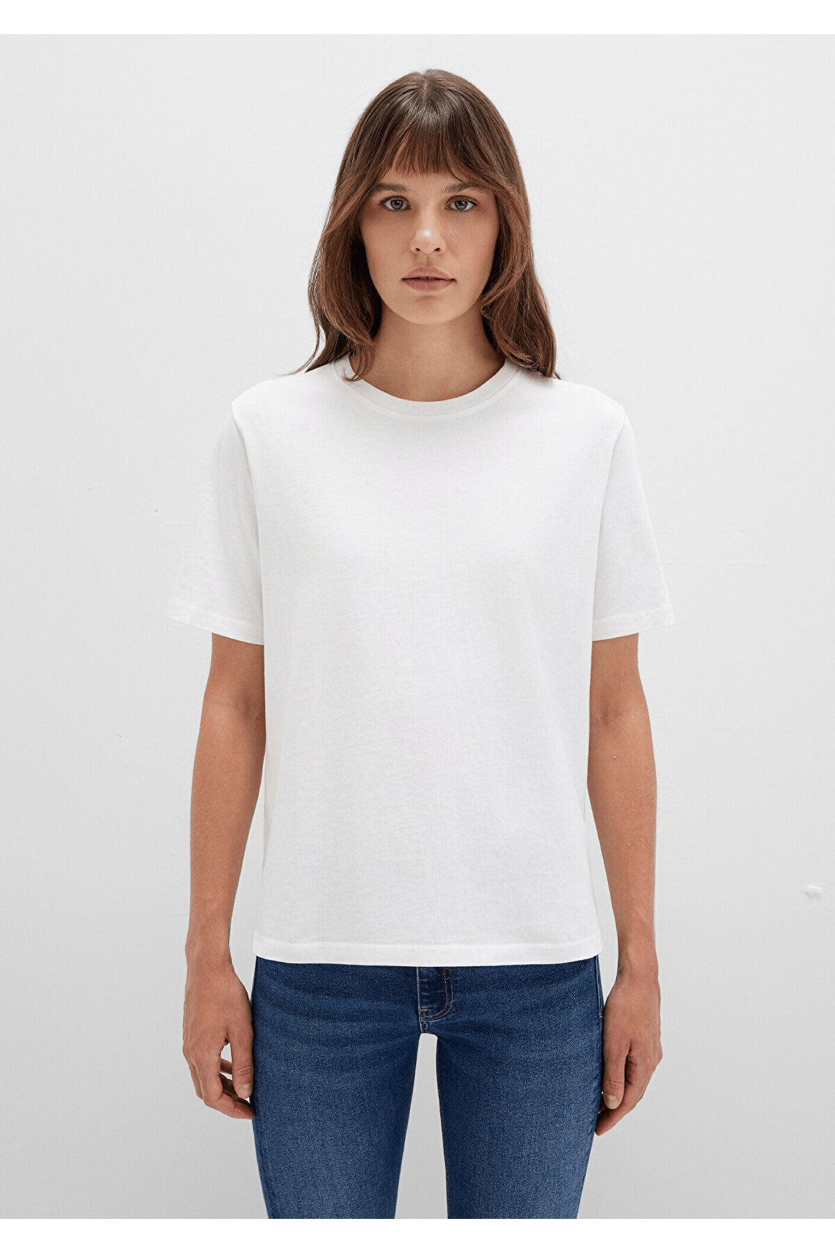 MAVİ KADIN BASIC SHORT SLEEVE TEE Kırık Beyaz 1600965-33389