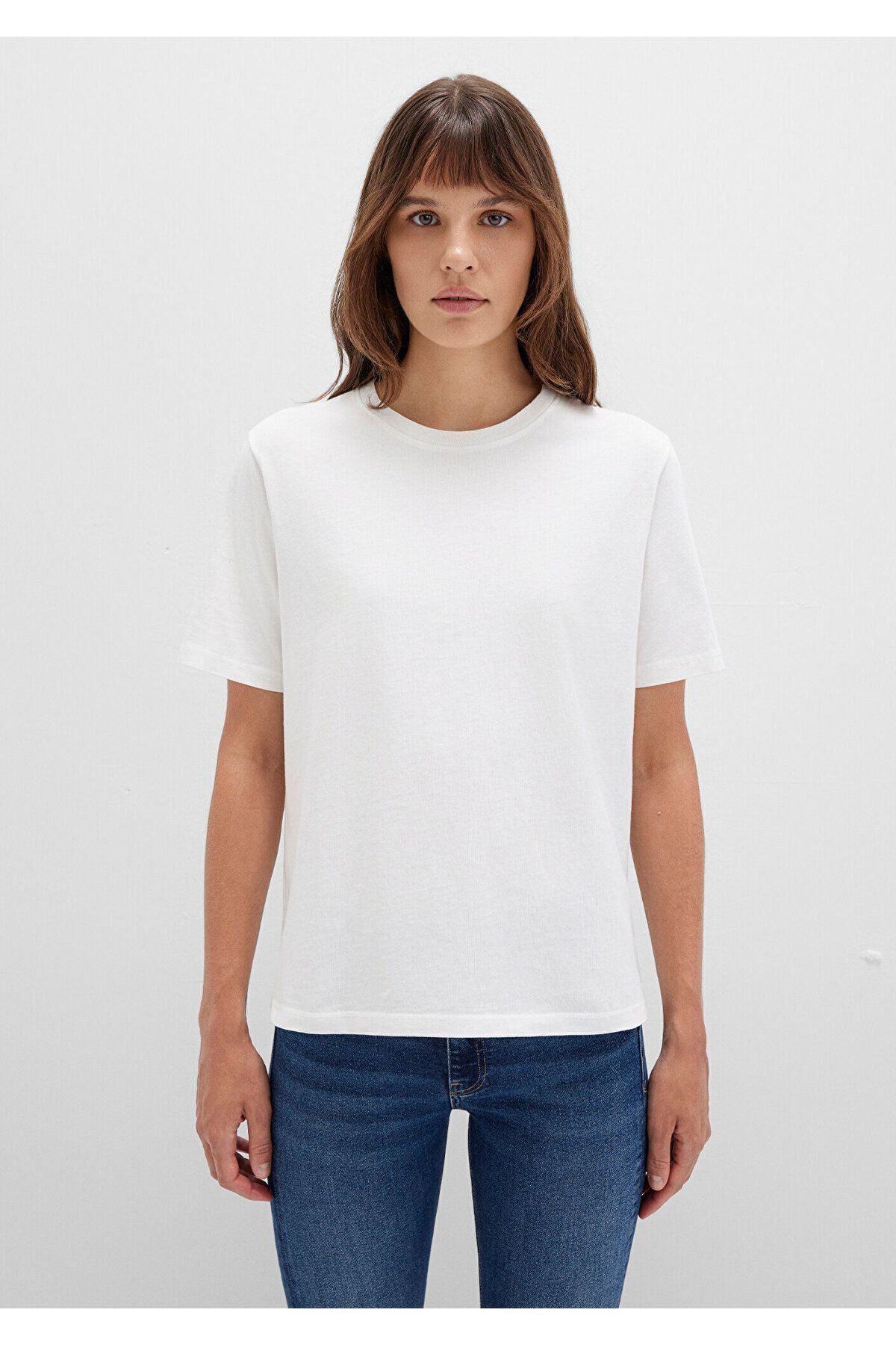 MAVİ KADIN BASIC SHORT SLEEVE TEE Kırık Beyaz 1600965-33389