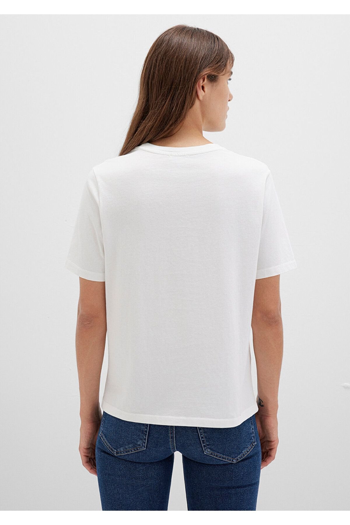 MAVİ KADIN BASIC SHORT SLEEVE TEE Kırık Beyaz 1600965-33389