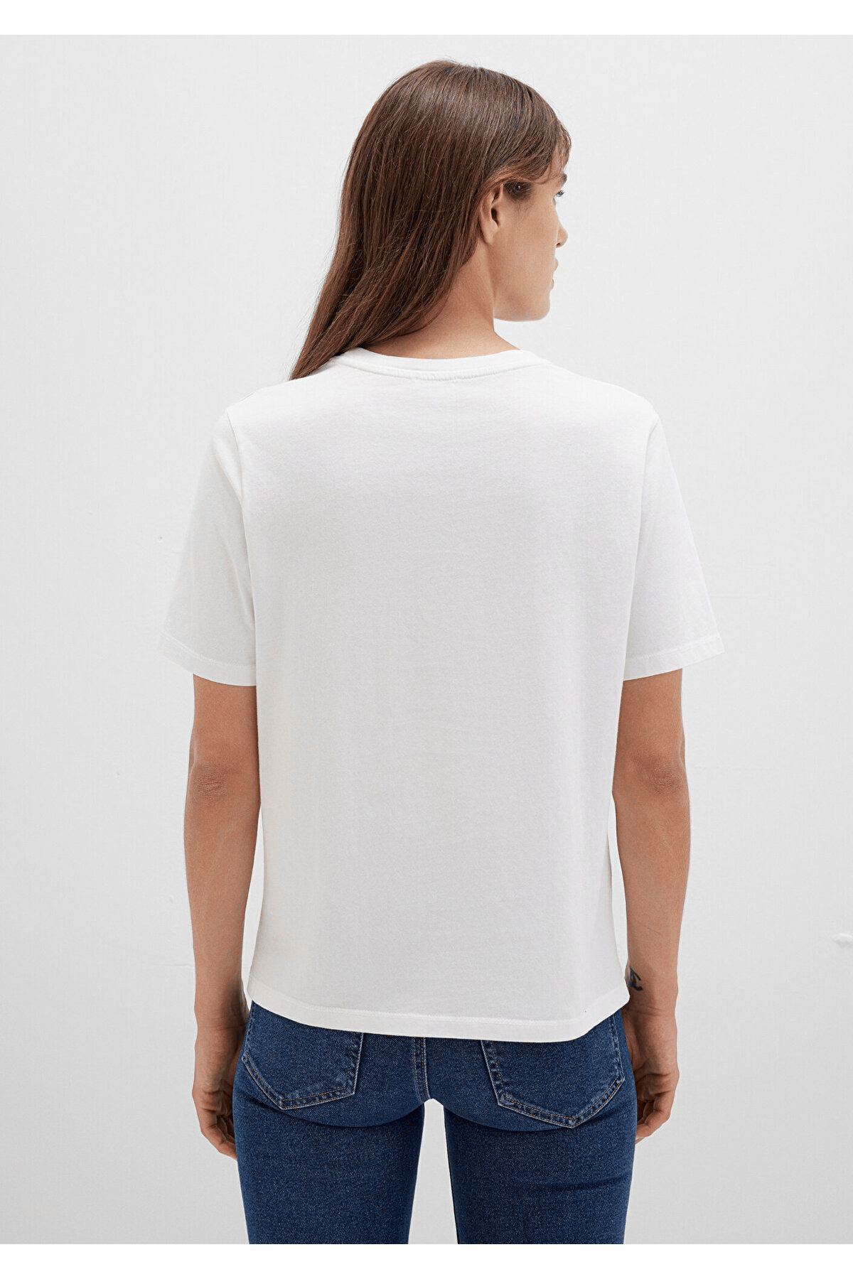 MAVİ KADIN BASIC SHORT SLEEVE TEE Kırık Beyaz 1600965-33389