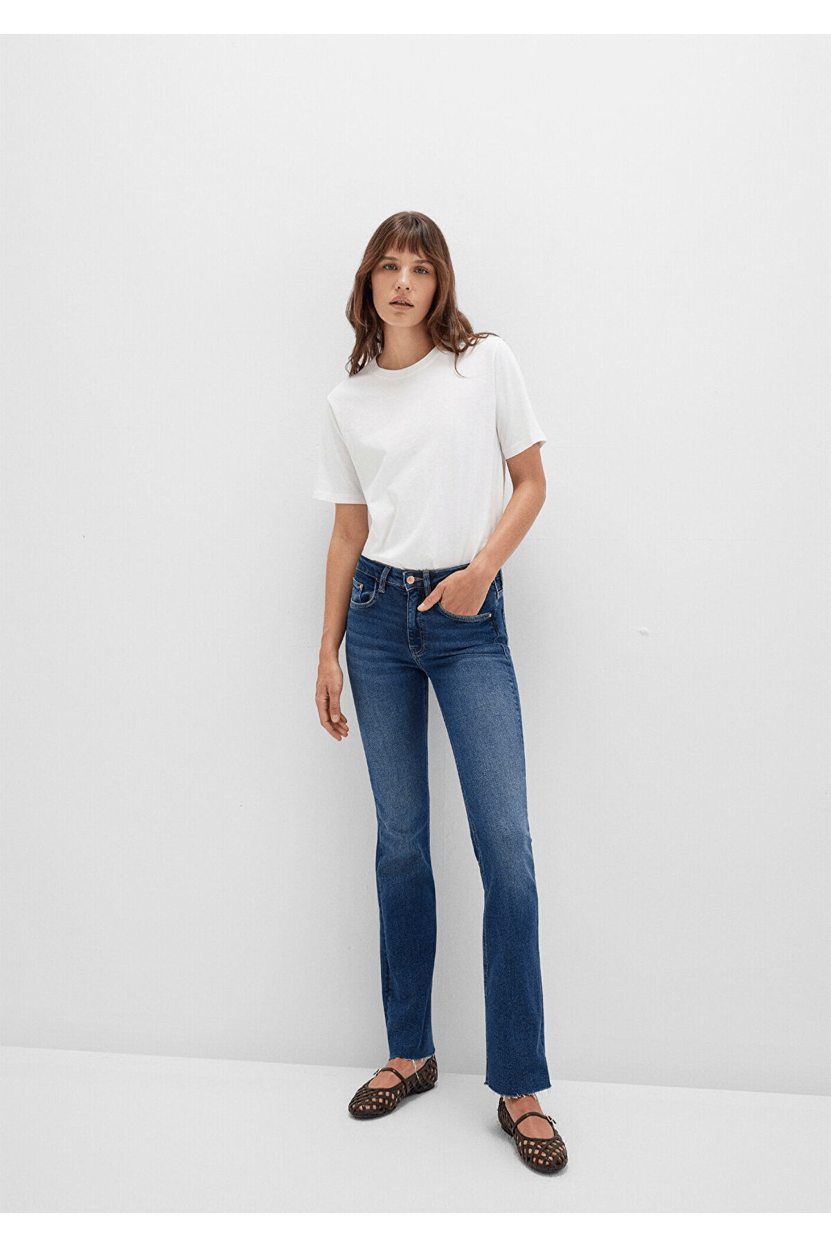 MAVİ KADIN BASIC SHORT SLEEVE TEE Kırık Beyaz 1600965-33389