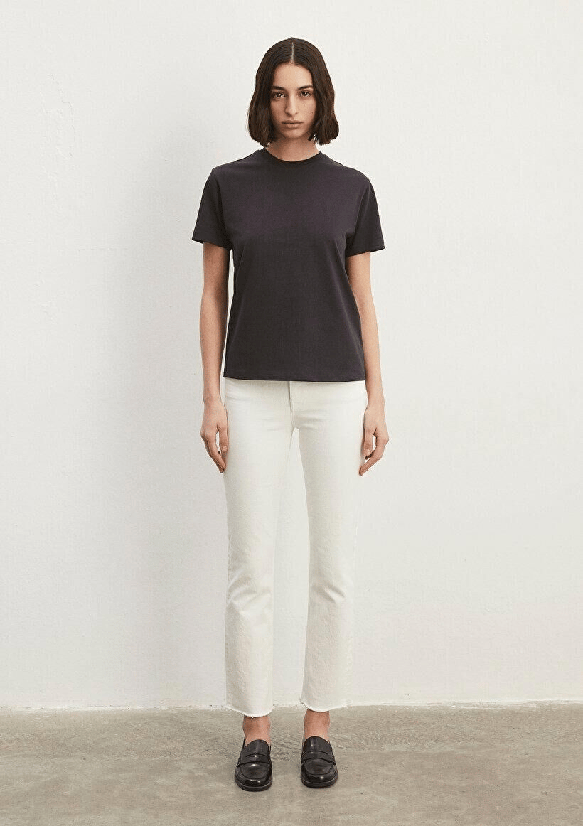 MAVİ KADIN BASIC SHORT SLEEVE TEE Kömür 1600965-70087