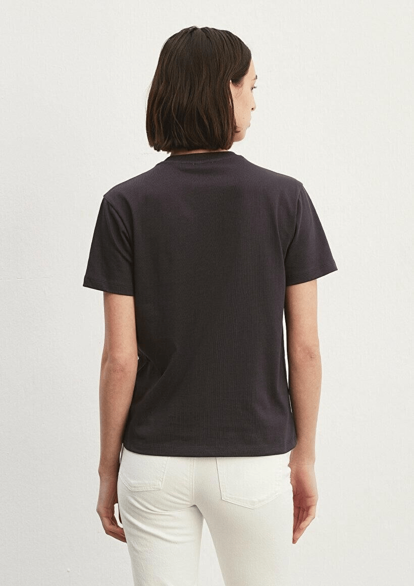 MAVİ KADIN BASIC SHORT SLEEVE TEE Kömür 1600965-70087