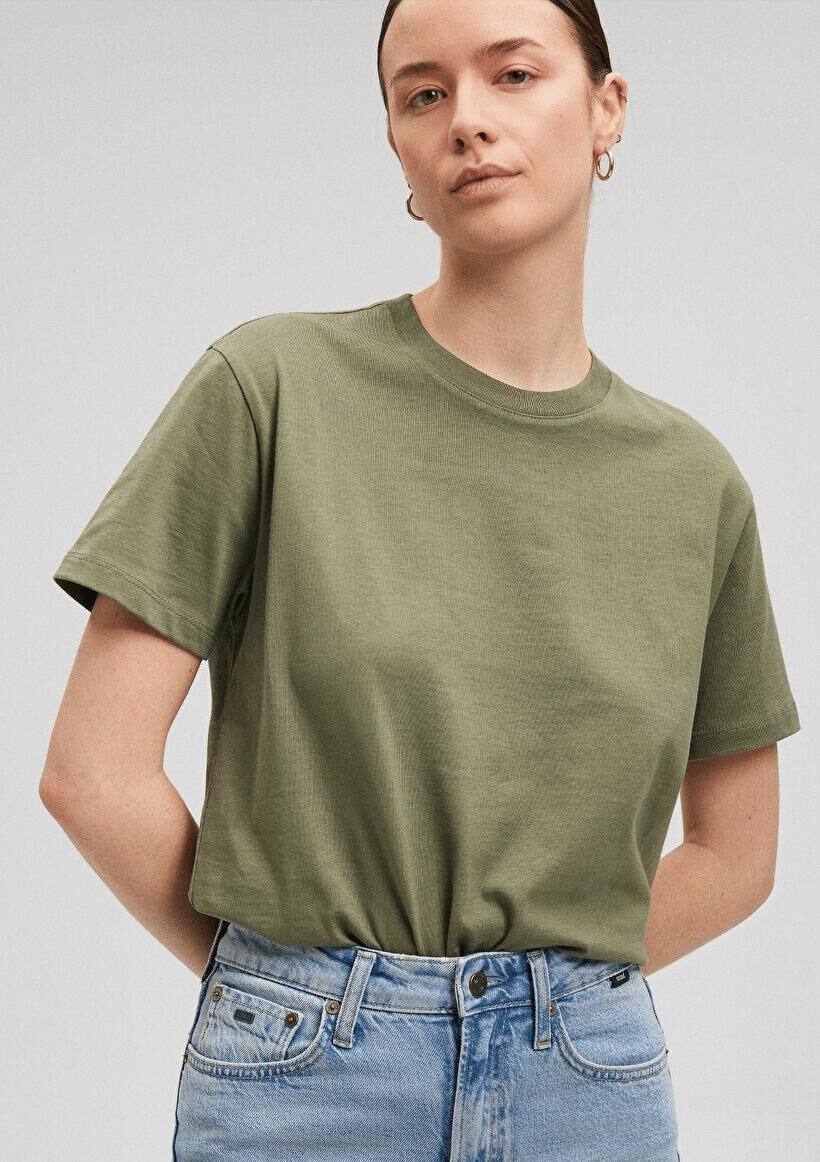 MAVİ KADIN BASIC SHORT SLEEVE TEE Koyu Yeşil 1600965-71559
