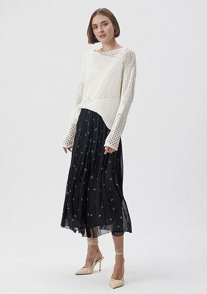 MAVİ KADIN BASKILI ETEK Black Rose Print 1310227-85876