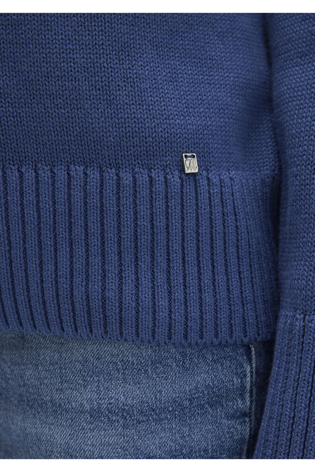 MAVİ KADIN BİSİKLET YAKA KAZAK Derin Lacivert 1710726-70719