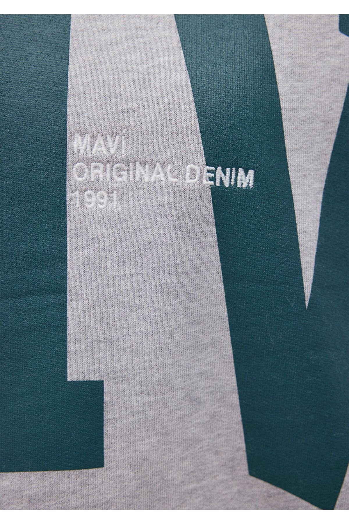 MAVİ KADIN BISIKLET YAKA LOGO SWEATSHIRT  Açık Gri 1S10147-80196