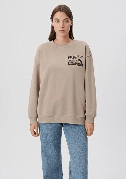 MAVİ KADIN BİSİKLET YAKA SWEATSHIRT Ay Taşı Bej 1S10019-70364