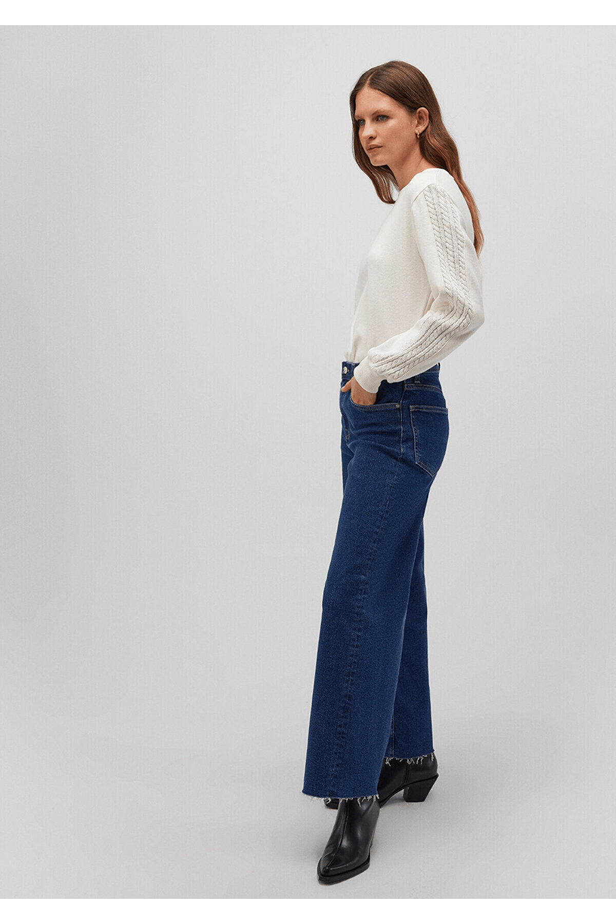 MAVİ KADIN BİSİKLET YAKA SWEATSHIRT Hindistan Ceviz 1S10292-80194