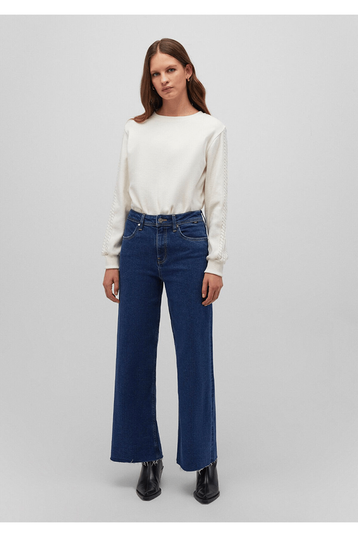 MAVİ KADIN BİSİKLET YAKA SWEATSHIRT Hindistan Ceviz 1S10292-80194