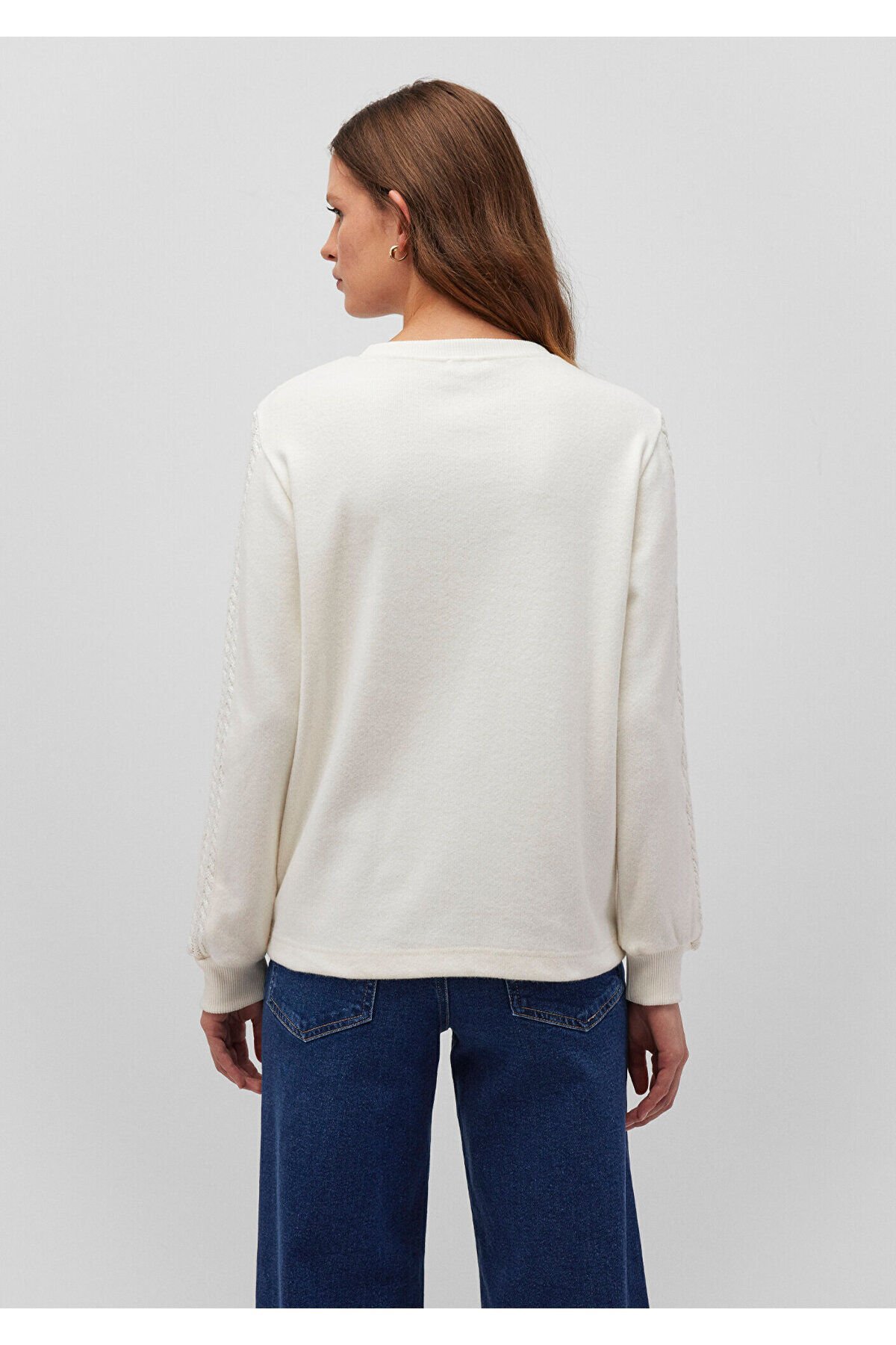 MAVİ KADIN BİSİKLET YAKA SWEATSHIRT Hindistan Ceviz 1S10292-80194