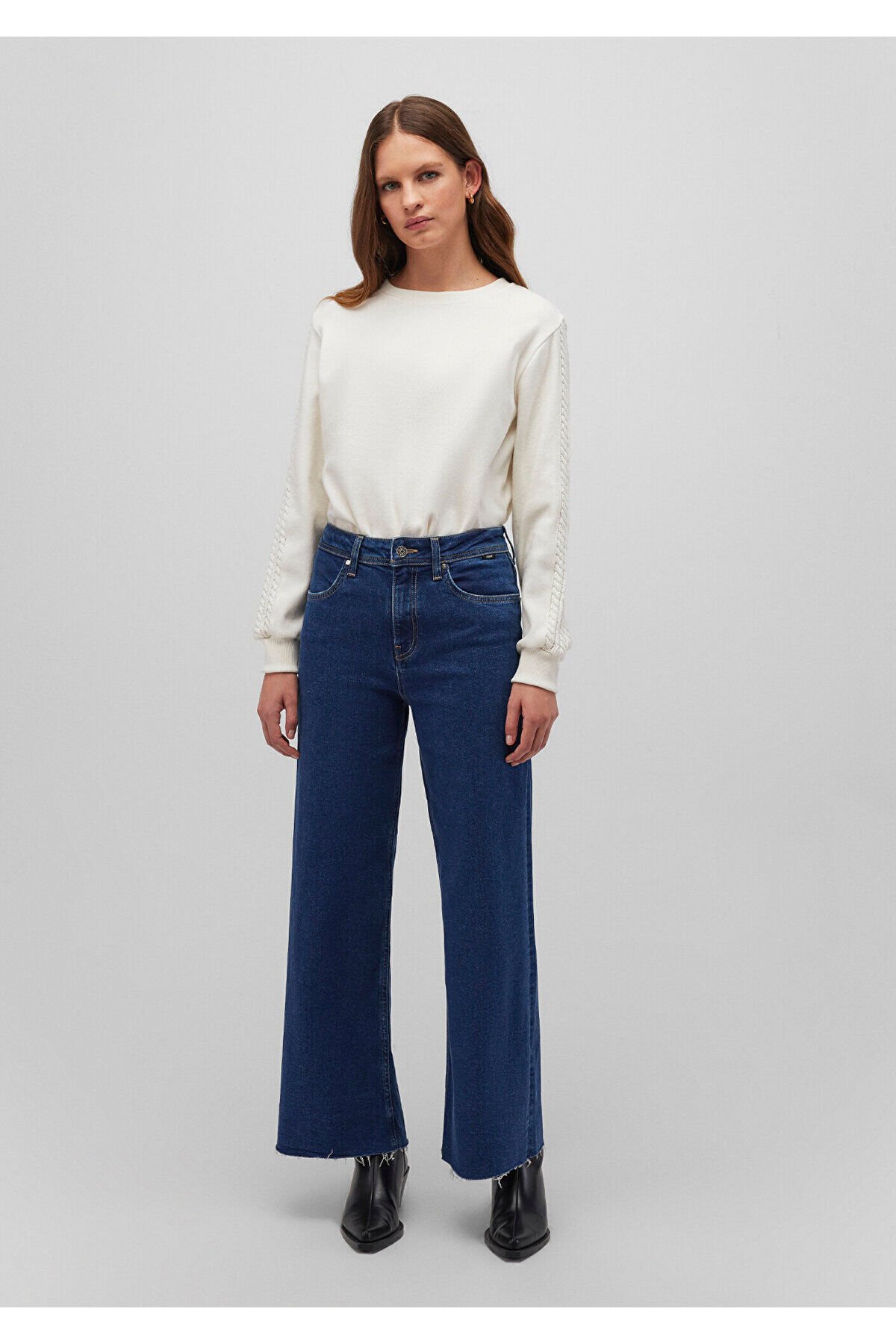 MAVİ KADIN BİSİKLET YAKA SWEATSHIRT Hindistan Ceviz 1S10292-80194