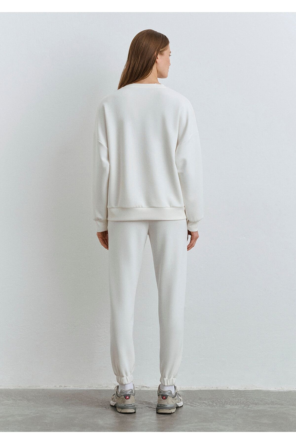 MAVİ KADIN BİSİKLET YAKA SWEATSHIRT Kırık Beyaz 1S10422-70057