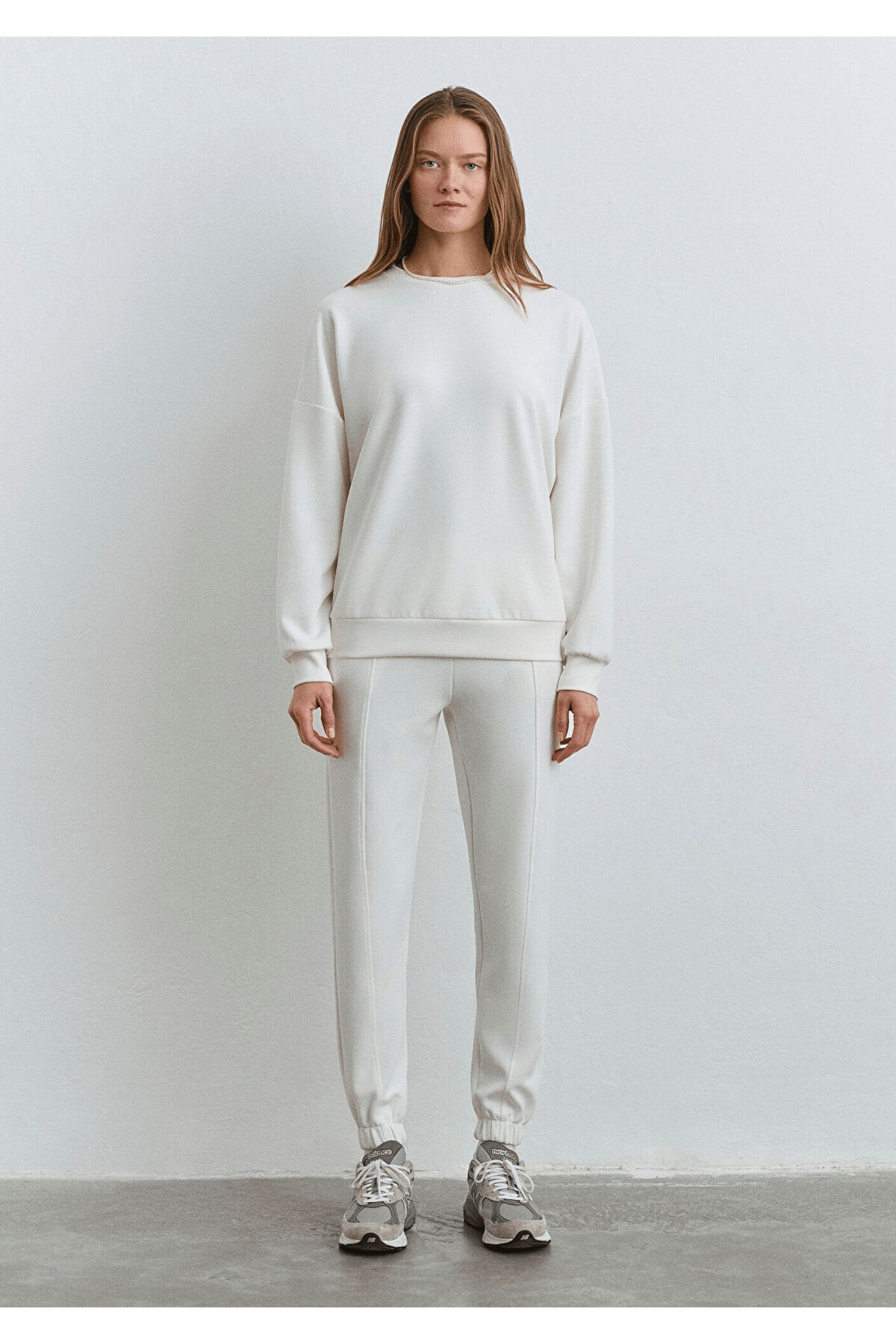 MAVİ KADIN BİSİKLET YAKA SWEATSHIRT Kırık Beyaz 1S10422-70057