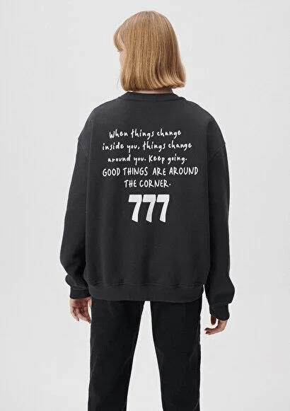MAVİ KADIN BİSİKLET YAKA SWEATSHIRT Kömür 1S10014-70087