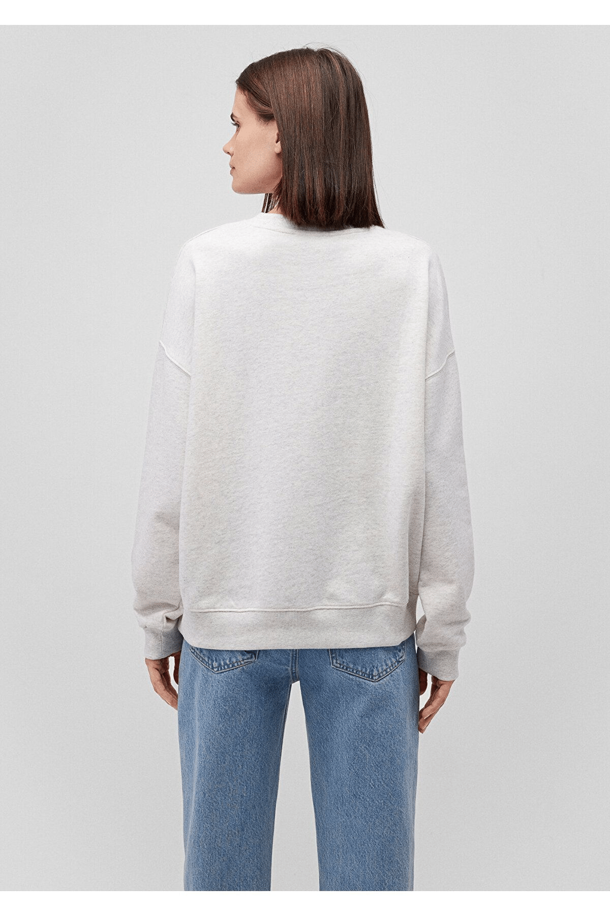 MAVİ KADIN BISIKLET YAKA SWEATSHIRT Light Grey Mela 1S10160-87033