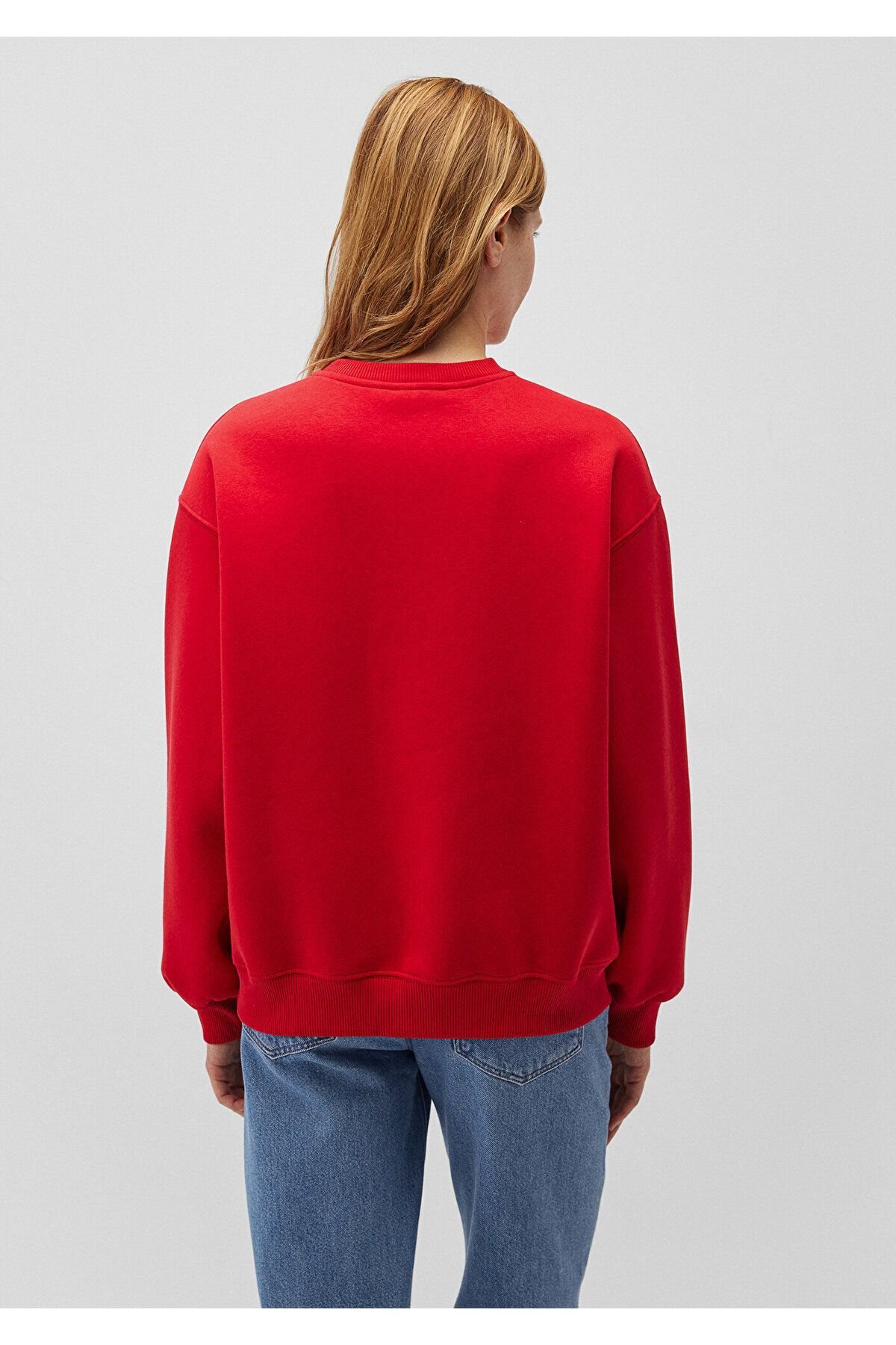 MAVİ KADIN BİSİKLET YAKA SWEATSHIRT Parlak Kırmızı 1610198-80791