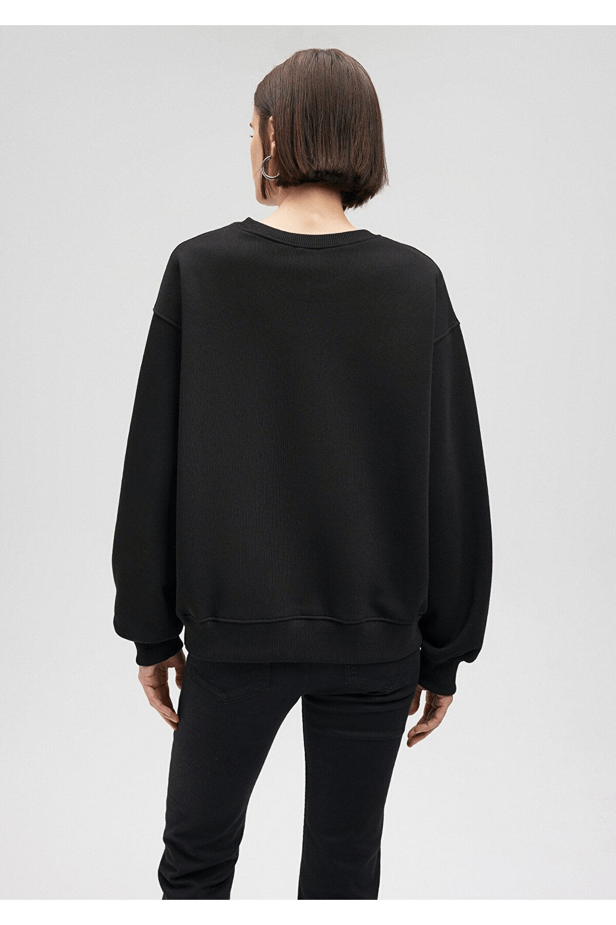 MAVİ KADIN BİSİKLET YAKA SWEATSHIRT Siyah 1610198-900