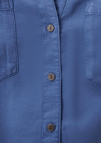 MAVİ KADIN ÇİFT CEPLİ GÖMLEK Lt Blue Grey Blue 1210032-80233