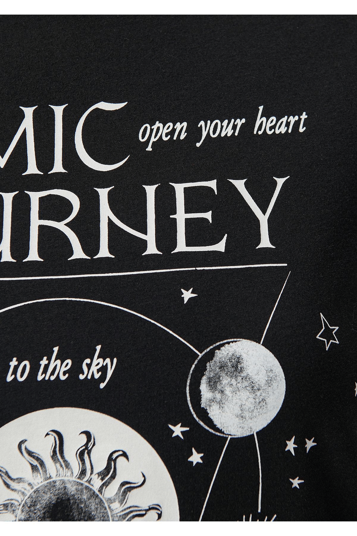 MAVİ KADIN COSMIC JOURNEY BASKILI GRAFİK TİŞÖRT Siy 1611725-900
