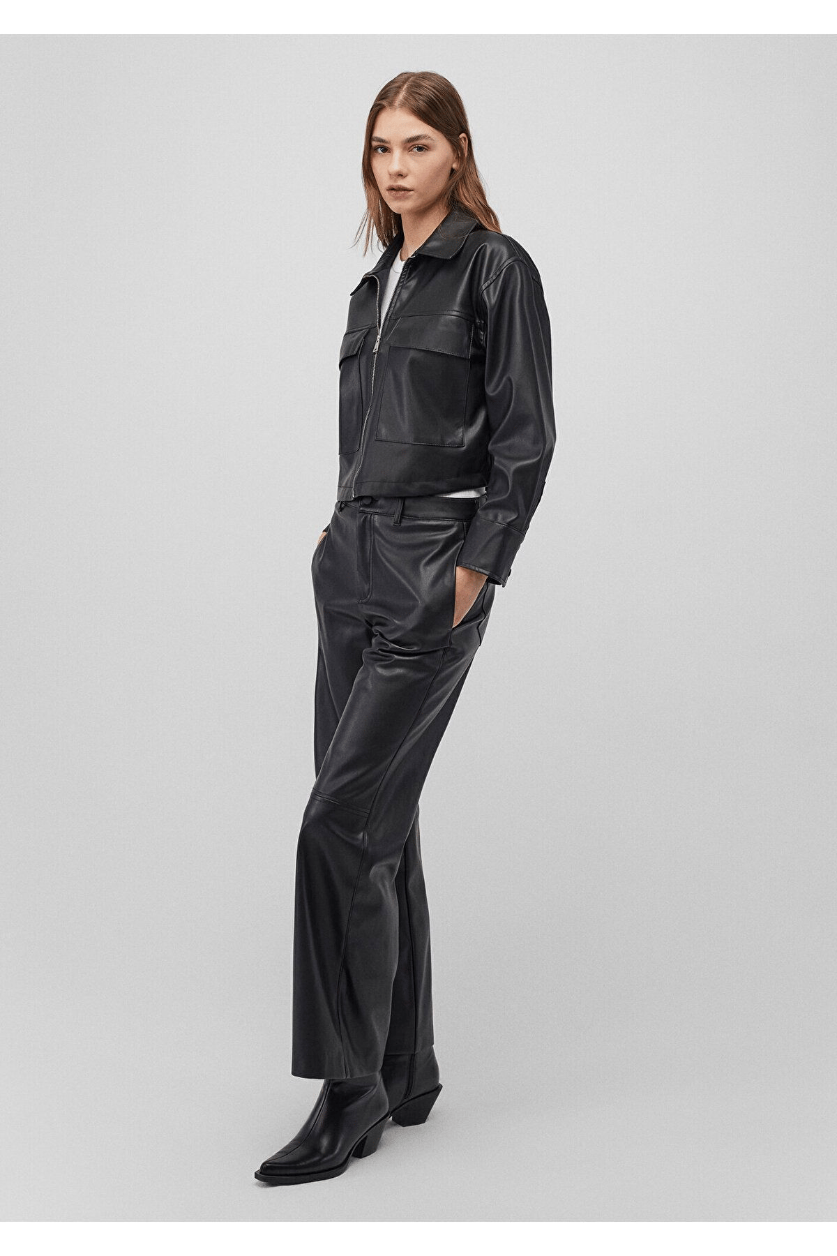 MAVİ KADIN DOKUMA OVERSHIRT Siyah 1210967-900