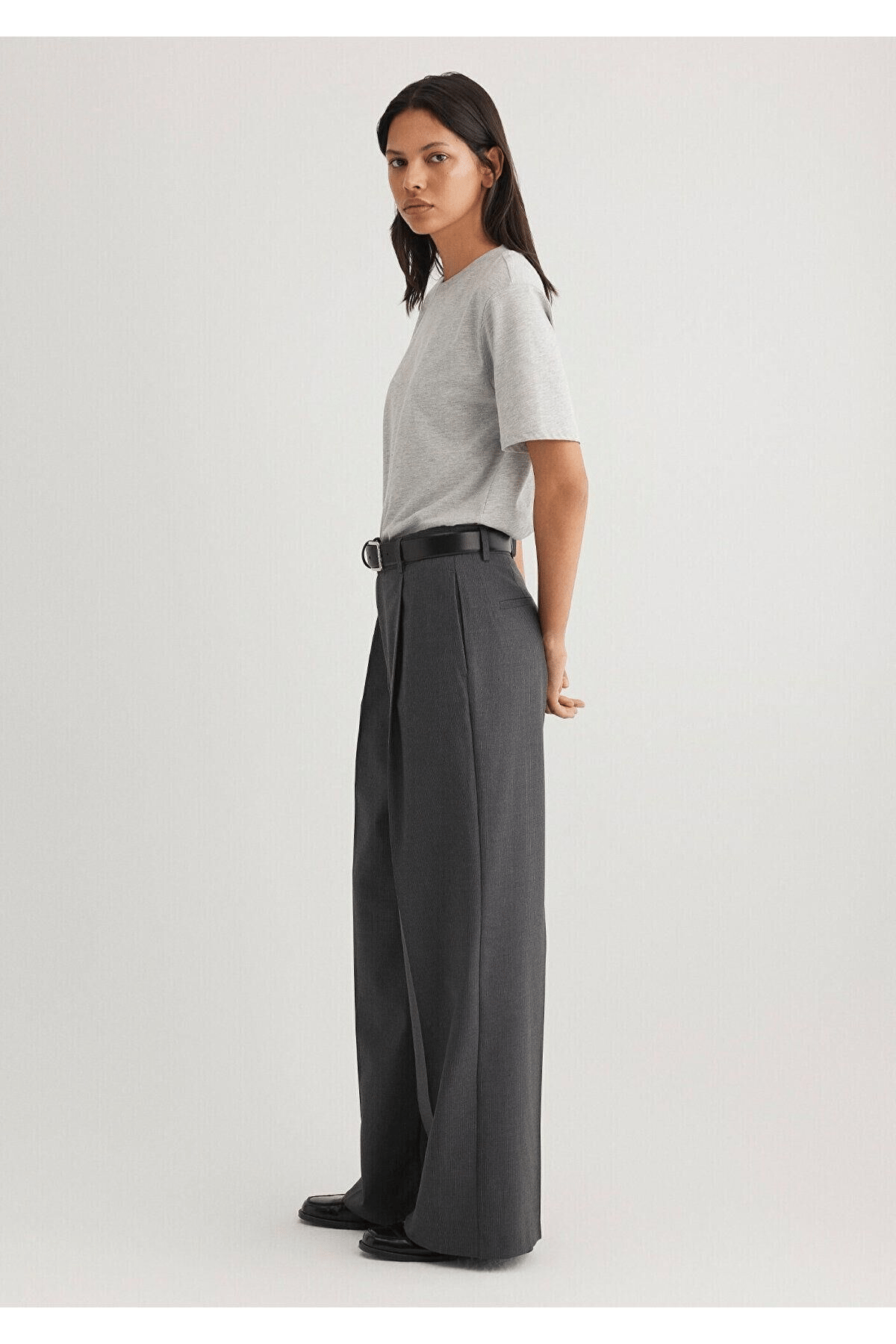 MAVİ KADIN DOKUMA PANTOLON Antrasit Pin Stripe 1010948-89329
