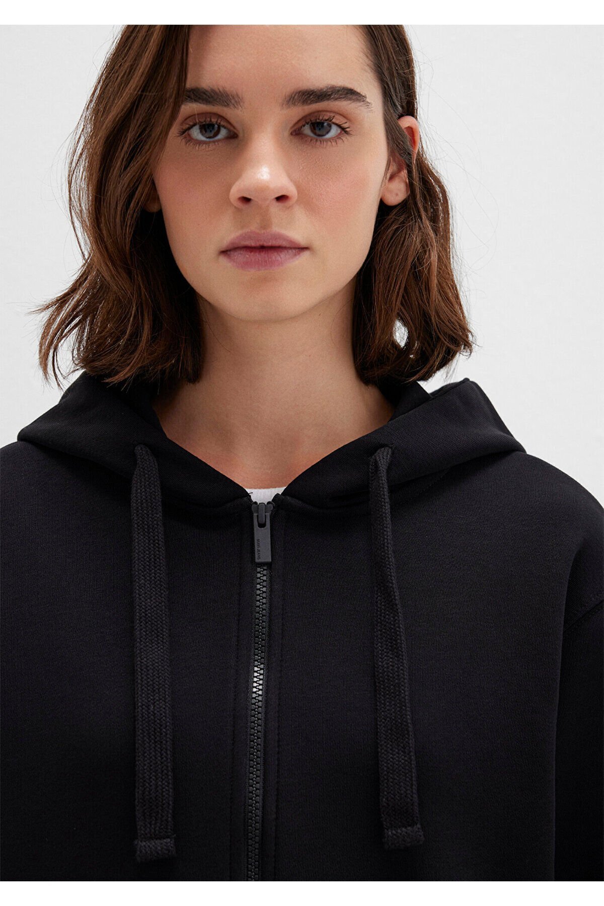 MAVİ KADIN FERMUARLI SWEATSHIRT Siyah 1S10388-900
