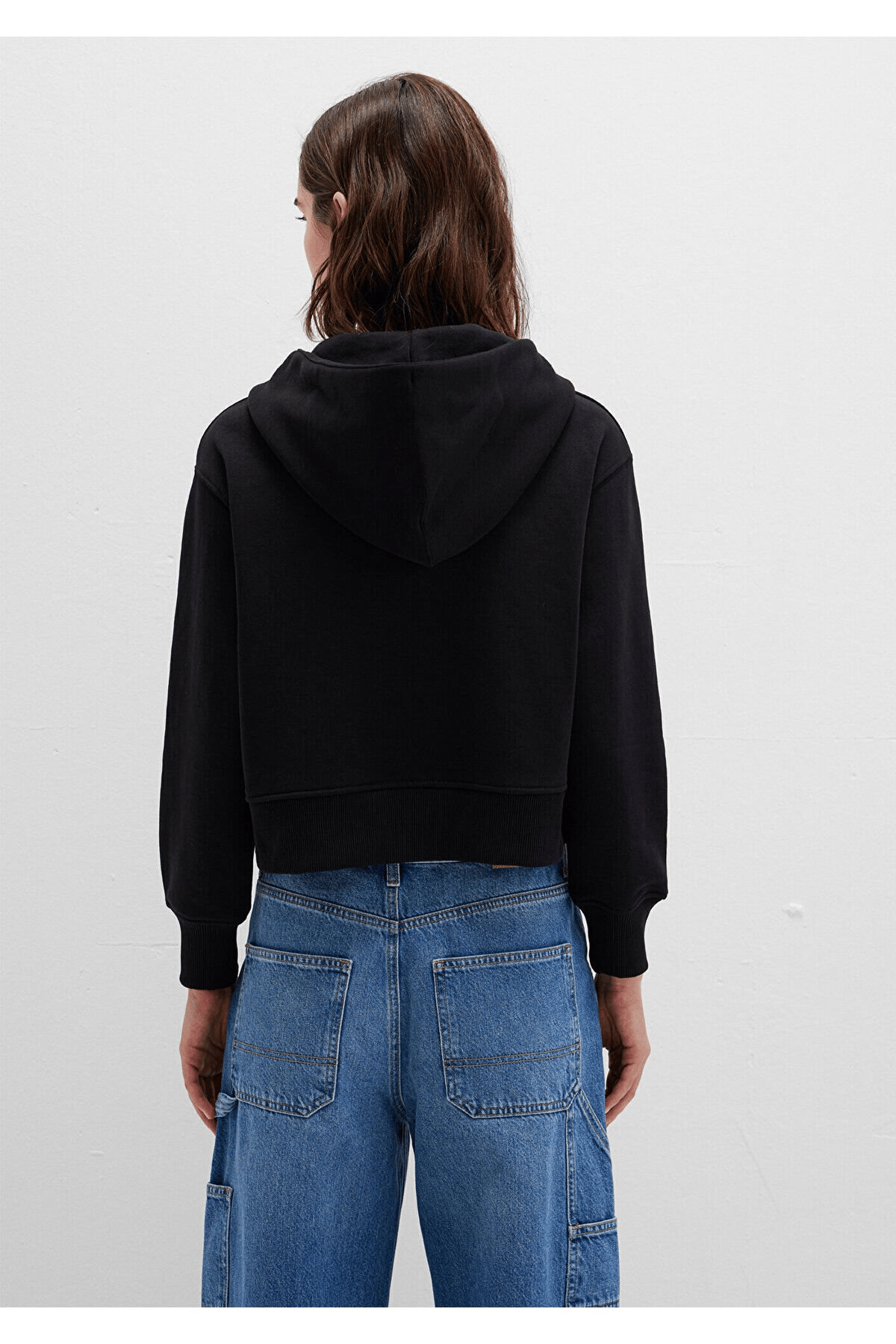 MAVİ KADIN FERMUARLI SWEATSHIRT Siyah 1S10388-900