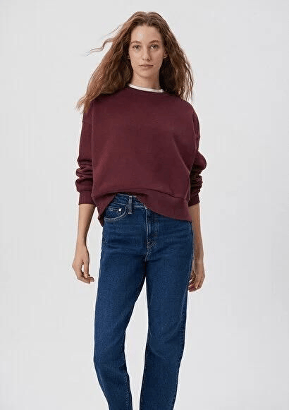 MAVİ KADIN FOREVER BASKILI SWEATSHIRT Koyu bordo 1S10016-70422