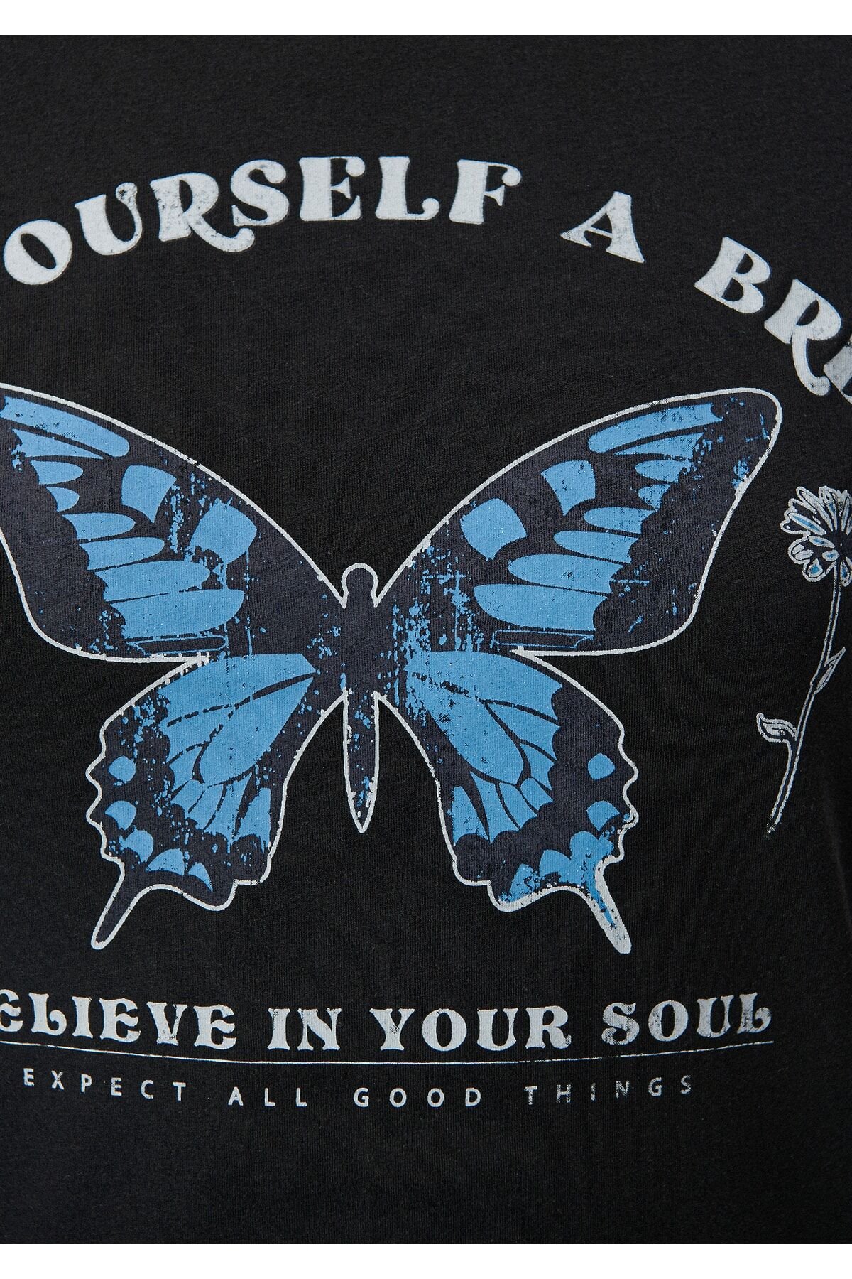 MAVİ KADIN GIVE YOURSELF A BREAK BASKILI GRAFİK TİŞ 1611695-900