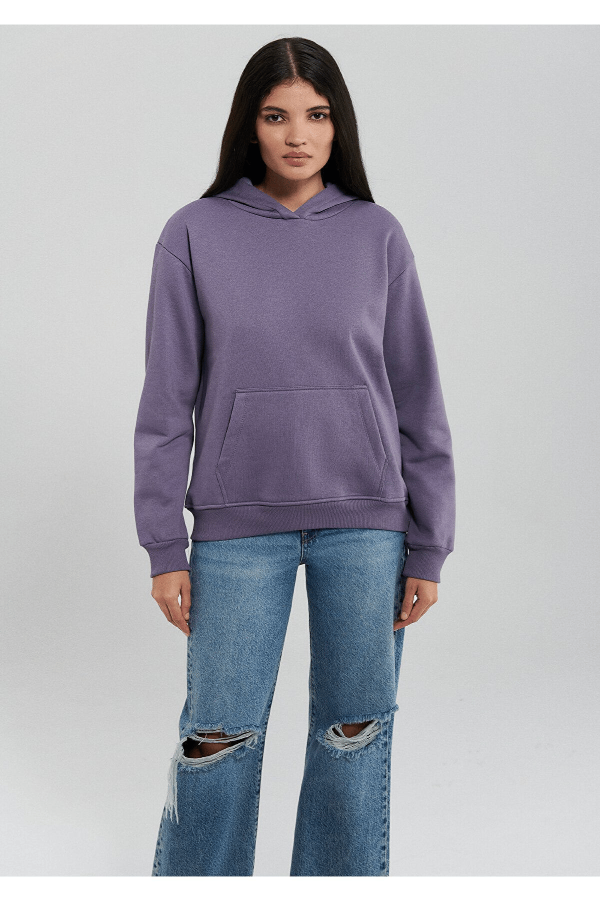 MAVİ KADIN KAPİŞONLU SWEATSHIRT Cadet 167299-70608