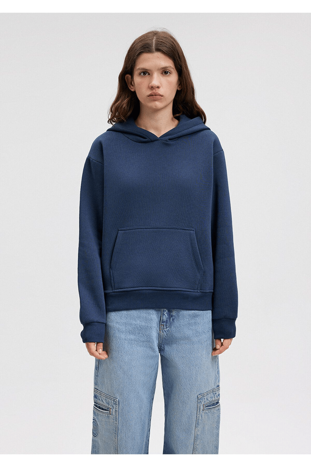 MAVİ KADIN KAPİŞONLU SWEATSHIRT Koyu Lacivert 167299-70488